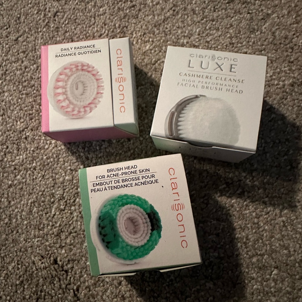 NIB Clarisonic brush heads - cashmere, radiance and acne